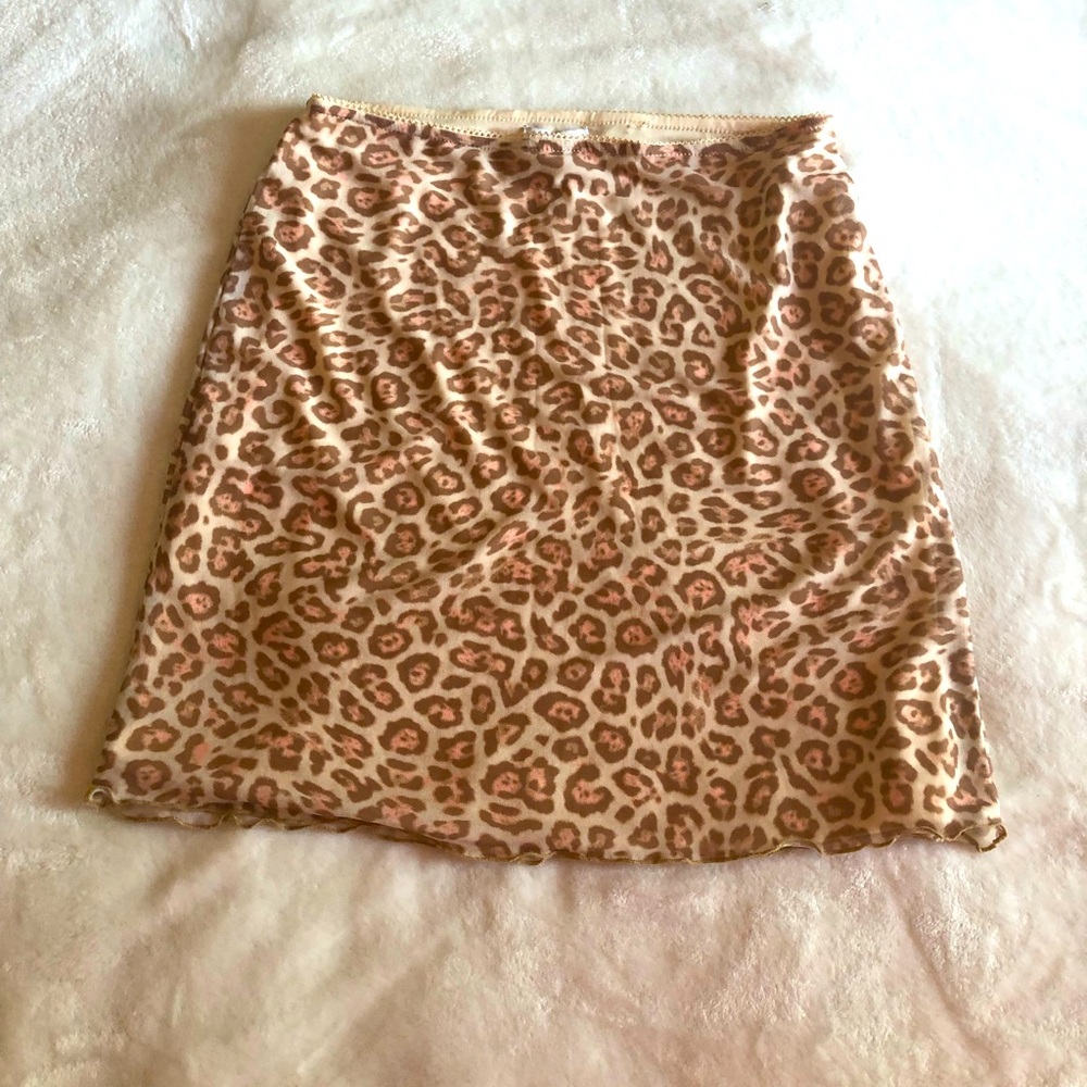 Leopard mini skirt